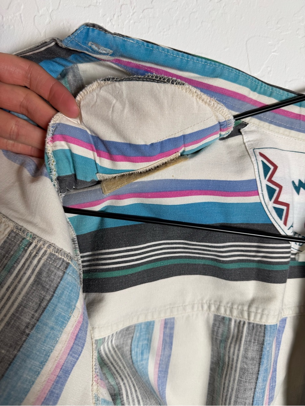 Vintage 90s Wrangler Painted Desert Striped Western Button Up Shirt - Picture 13 of 13